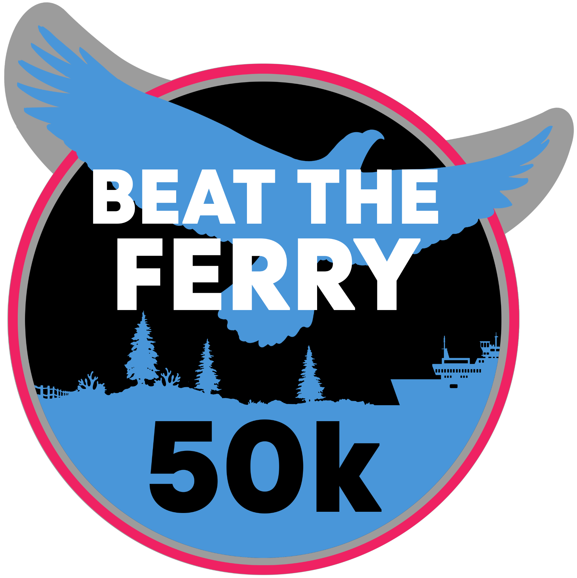 Beat the Ferry 50k medal